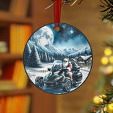 Can-Am Spyder Santa Aluminum Christmas Ornament